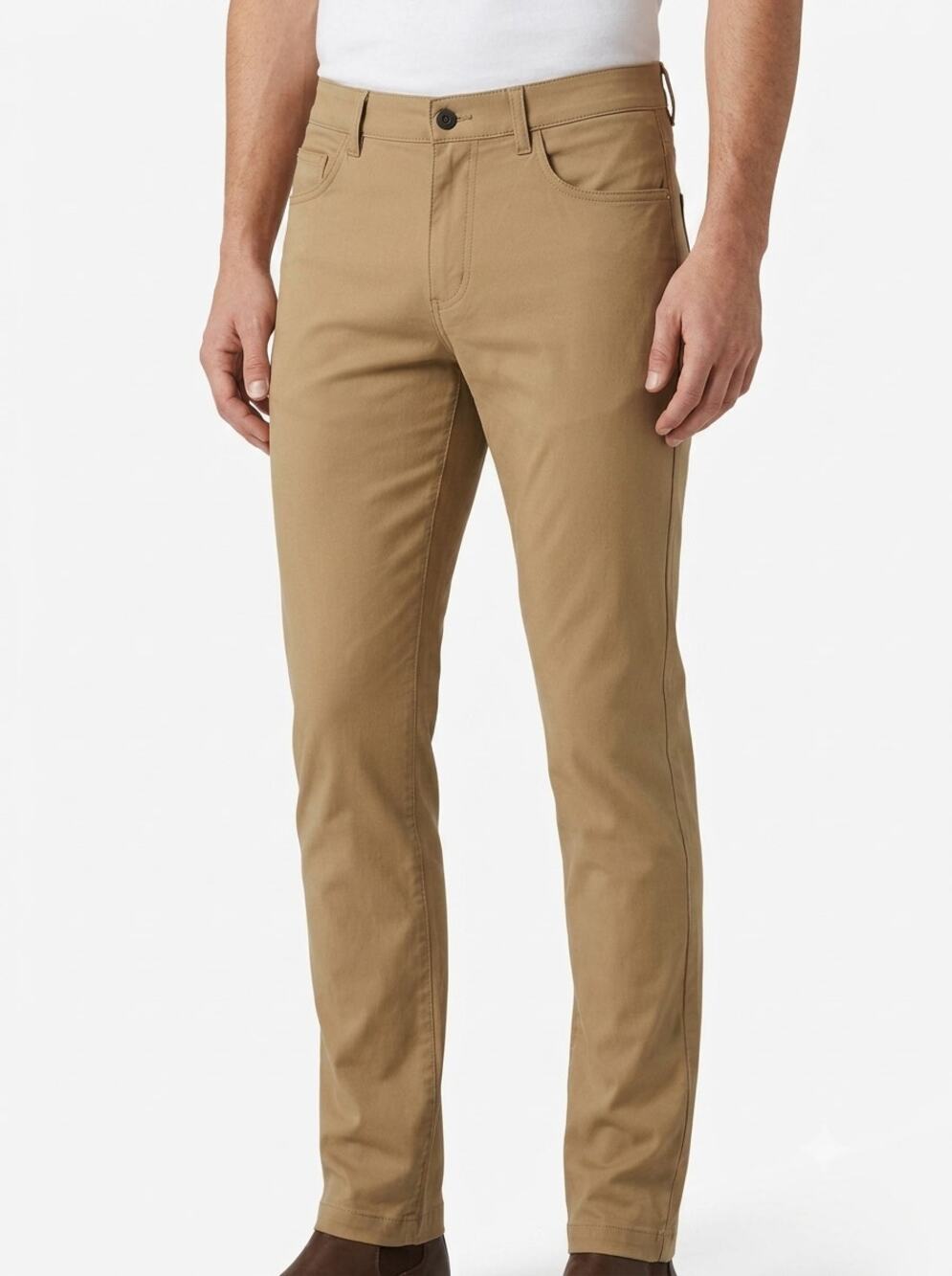 Lululemon Commission Chino Pants Mens 31 Khaki Slim Fit Warpstreme Flat Front